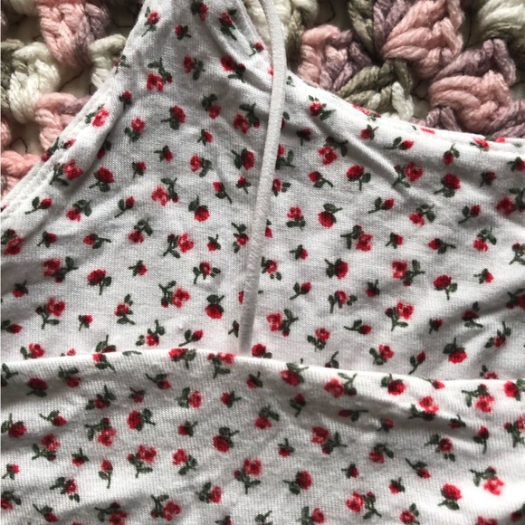 Garage cropped floral print tank top - Picture 4 of 6